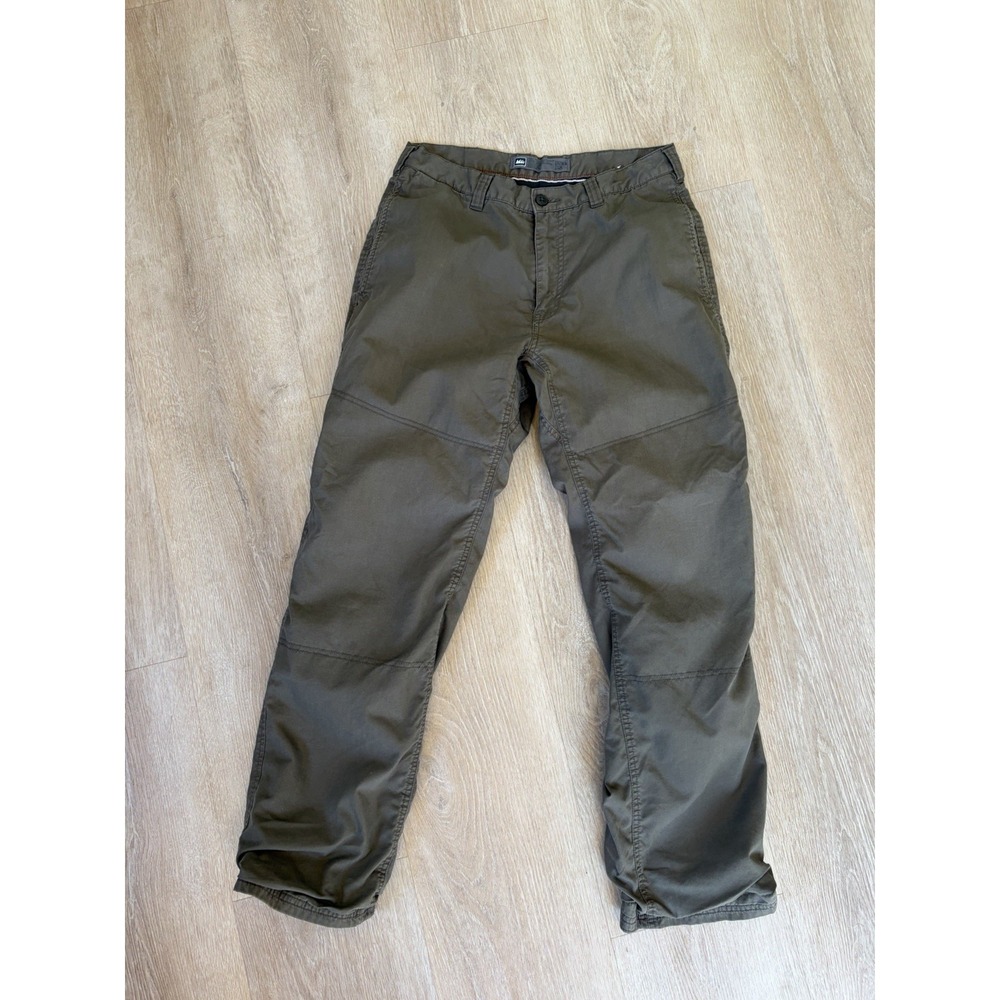 REI Pants Men 32x32 Brown Activator Softshell Lined Utility Hiking Climbing Ski